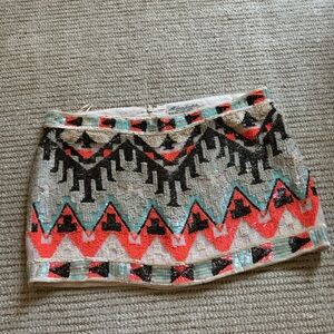 ALL SAINTS SEQUIN AZTEC SKIRT